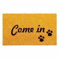 Configuracion 17 x 29 in. Come In Rectangular Doormat Natural & Black CO3360608